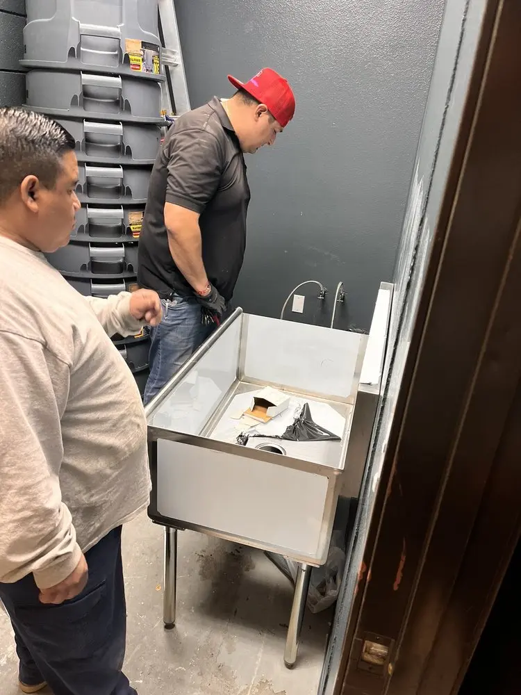 Commercial plumbing and sink installation in Thomas